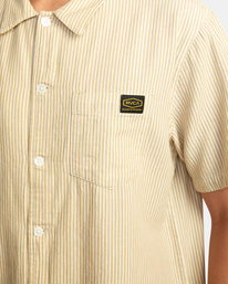 3 Recession Collection Day Shift Stripe - Kurzärmliges Hemd für Männer Beige C1SHRURVP2 RVCA