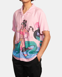 4 Luke Pelletier X Kristen Liu Wong Gator - Chemise manches courtes pour Homme Gris C1SHRXRVP2 RVCA