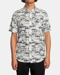 1 Ben Horton Fish Camo - Short Sleeve Shirt for Men White C1SHRYRVP2 RVCA