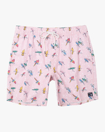 0 Luke Pelletier X Kristen Liu Wong - Elastic Swim Shorts for Men Pink C1VORBRVP2 RVCA