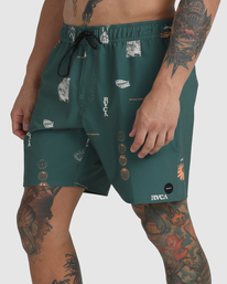 5 VA Pigment - Elastic Swim Shorts for Men  C1VORFRVP2 RVCA