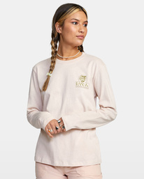 0 RVCA Relaxed - Long Sleeve T-Shirt for Women Blue C3LSRARVP2 RVCA