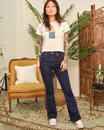 4 Camille Rowe Livin - Vaquero de cintura alta para Mujer Violeta C3PNRDRVP2 RVCA