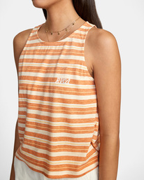 2 Stripe - Vest Top for Women Orange C3SGRCRVP2 RVCA