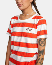 2 Stripe - Short Sleeve T-Shirt for Women Blue C3SSRDRVP2 RVCA