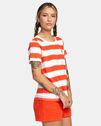 5 Stripe - Short Sleeve T-Shirt for Women Blue C3SSRDRVP2 RVCA