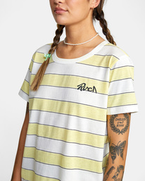 2 Stripe - T-shirt manches courtes pour Femme Gris C3SSRDRVP2 RVCA