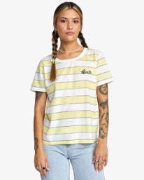 0 Stripe - T-shirt manches courtes pour Femme Gris C3SSRDRVP2 RVCA