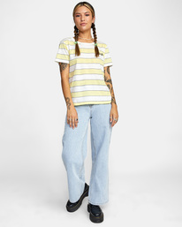 3 Stripe - T-shirt manches courtes pour Femme Gris C3SSRDRVP2 RVCA