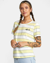 4 Stripe - T-shirt manches courtes pour Femme Gris C3SSRDRVP2 RVCA