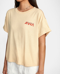 2 Land Snail - Short Sleeve T-Shirt for Women Yellow C3SSRFRVP2 RVCA