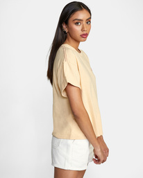5 Land Snail - Short Sleeve T-Shirt for Women Yellow C3SSRFRVP2 RVCA