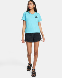 3 Locked Down - T-shirt manches courtes pour Femme Bleu C3SSRLRVP2 RVCA
