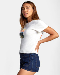 5 Camille Rowe California - T-shirt manches courtes pour Femme Blanc C3SSRWRVP2 RVCA