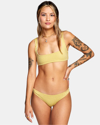 7 June Bloom - Haut de bikini bralette à encolure ronde pour Femme Noir C3STRGRVP2 RVCA