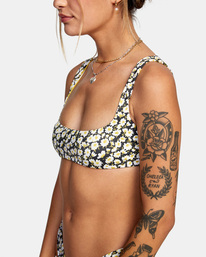 9 June Bloom - Haut de bikini bralette à encolure ronde pour Femme Noir C3STRGRVP2 RVCA