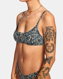 5 No Matter - V-Wire Bralette Bikini Top for Women Gray C3STRHRVP2 RVCA