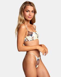 5 Camille Rowe Retro - Bralette Bikini Top for Women Grey C3STRIRVP2 RVCA