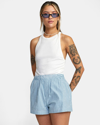 4 Seersucker Sawyer - Shorts for Women Blue C3WKRIRVP2 RVCA