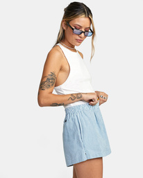 5 Seersucker Sawyer - Shorts for Women Blue C3WKRIRVP2 RVCA