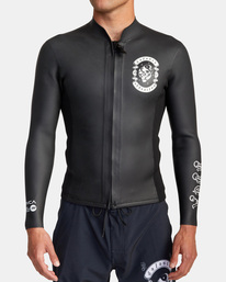 2 Benjamin Jeanjean 2mm 2022 - Chaquetilla para Surf con Cremallera Frontal para Hombre  C42MRARVP2 RVCA