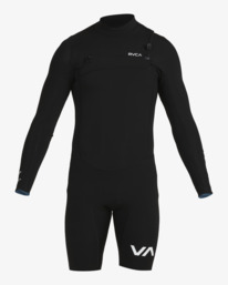 0 2/2mm Zak Noyle - Chest Zip Long Sleeve Wetsuit for Men Black C42MRDRVMU RVCA