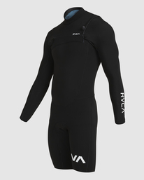7 2/2mm Zak Noyle - Chest Zip Long Sleeve Wetsuit for Men Black C42MRDRVMU RVCA