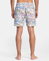 2 Barnes Elastic Swim Shorts 17” White D1VORARVS2 RVCA