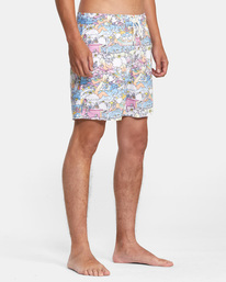 6 Barnes Elastic Swim Shorts 17” White D1VORARVS2 RVCA