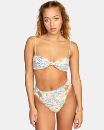 6 Bazaar - Bandeau Bikini Top for Women Grey D3STRDRVS2 RVCA