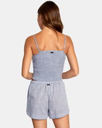 1 Houndstooth Revival - Strappy Crop Top for Women Blue D3TPRHRVS2 RVCA