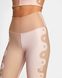 2 Linear Yang - Legging de sport taille haute pour Femme Rose D4PTWARVS2 RVCA