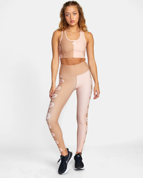 3 Linear Yang - Legging de sport taille haute pour Femme Rose D4PTWARVS2 RVCA