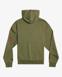 1 Scorched - Sweat à capuche pour Homme Vert EVYSF00105 RVCA