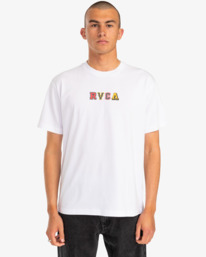 2 Letterman - T-shirt pour Homme Blanc EVYZT00134 RVCA