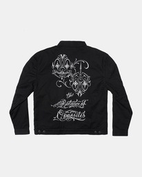 1 Mister Cartoon 2022 - Embroidered Jacket for Men Black F1JKRPRVF2 RVCA