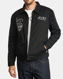 11 Mister Cartoon 2022 - Embroidered Jacket for Men Black F1JKRPRVF2 RVCA