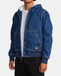 8 Chainmail - Jeansjacke mit Sherpa-Futter für Männer Blau F1JKRVRVF2 RVCA