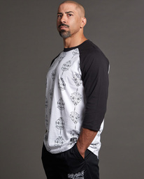 12 Mister Cartoon Smile Now 2022 - T-Shirt raglan pour Homme Noir F1KTRVRVF2 RVCA