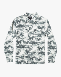 rvca, Mister Cartoon Cloud 2022 - Langärmliges Hemd für Männer, BLACK/WHITE (8653) Mister Cartoon Cloud 2022 - Long Sleeve Shirt for Men F1SHRARVF2