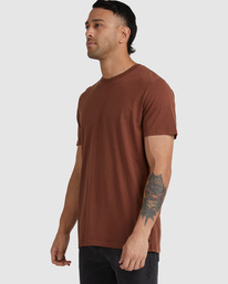 3 RVCA Washed 2022 - T-Shirt for Men Brown F1SSSMRVF2 RVCA