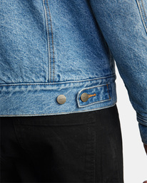 7 Waylon 2022 - Sherpa Lined Denim Jacket for Men Blue F1WKRXRVF2 RVCA