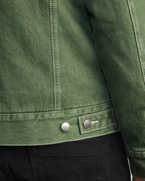 7 Waylon 2022 - Sherpa Lined Denim Jacket for Men Green F1WKRXRVF2 RVCA