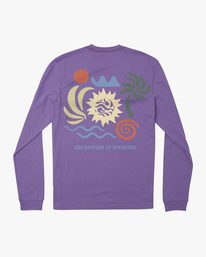 1 Breeze 2022 - Maglietta a Maniche Lunghe da Ragazzo Purple F2LSRARVF2 RVCA