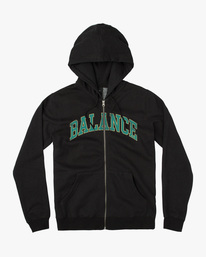 rvca, Balanced 2022 - Sweat à capuche zippé pour Garçon, BLACK (0019) Balanced 2022 - Zip Up Hoodie for Boys F2ZHRARVF2