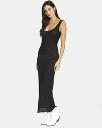 3 Stella Maxwell Back It Up - Knitted Bodycon Dress for Women Black F3DRRCRVF2 RVCA