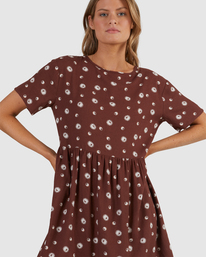 2 Balance Act 2022 - Babydoll Dress for Women Brown F3DRRFRVF2 RVCA