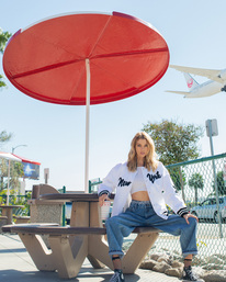 rvca, Stella Maxwell Stopper 2022 - Giacca college da Donna, WHISPER WHITE (2720) Stella Maxwell Stopper 2022 - Varsity Jacket for Women F3JKRPRVF2