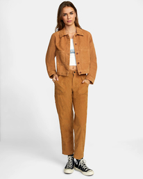 3 Jaded - Corduroy Shacket for Women Brown F3JKRSRVF2 RVCA