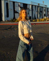 0 Stella Maxwell Raw - Cropped Jumper for Women Green F3JPRJRVF2 RVCA
